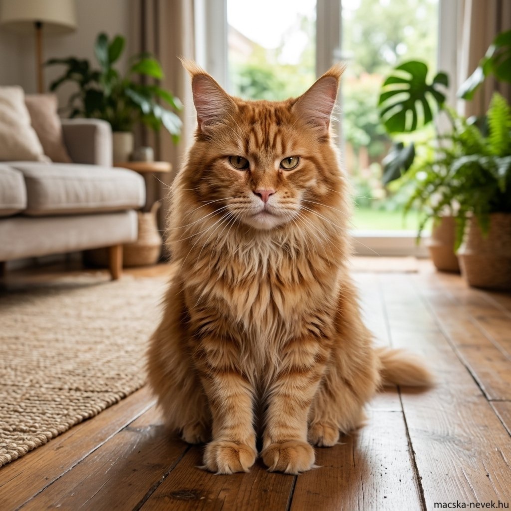 Maine Coon Polydactyl – A padlón ül